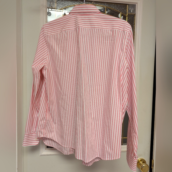 S374, Chaps Pink and White Striped Top - Picture 1 of 9